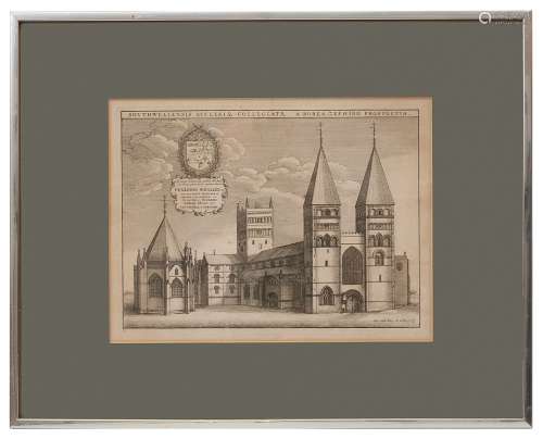 Two early copper engravings depicting Southwell Minster,