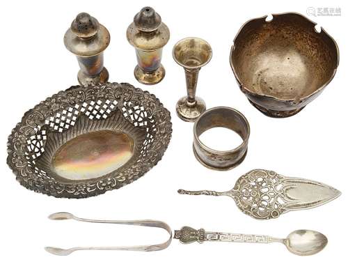 A small selection of silver items