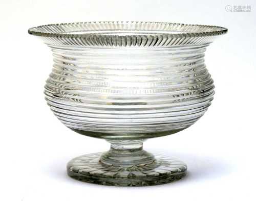 Irish glass footed bowl
