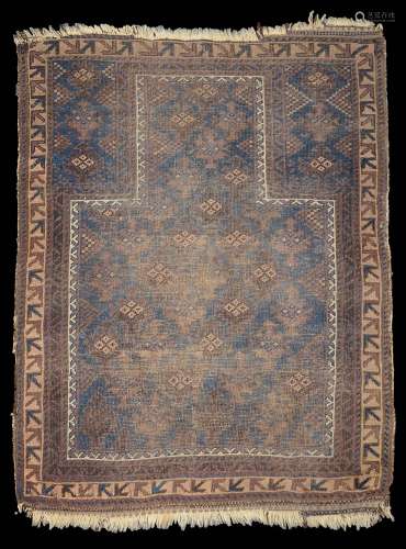 An early 20th century Baluchi prayer rug and another tribal ...