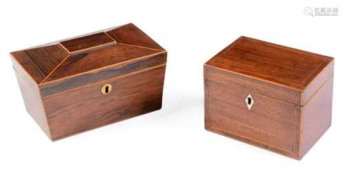 Two 19th Century tea caddies.