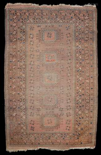 An early 20th century Turkoman Hatchli rug and an Afghan rug...