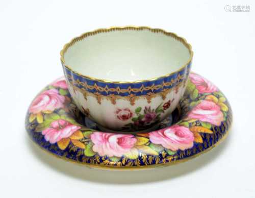 Worcester tea bowl and Spode saucer.