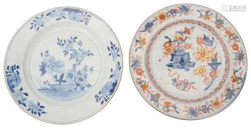 Two 18th century Chinese export porcelain plates