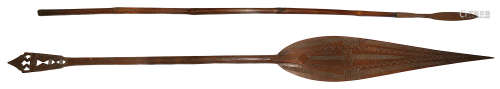 An early 20th c. South Pacific tribal carved hardwood ceremo...