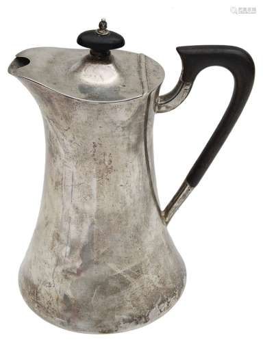 A George V Art Nouveau silver hot water jug