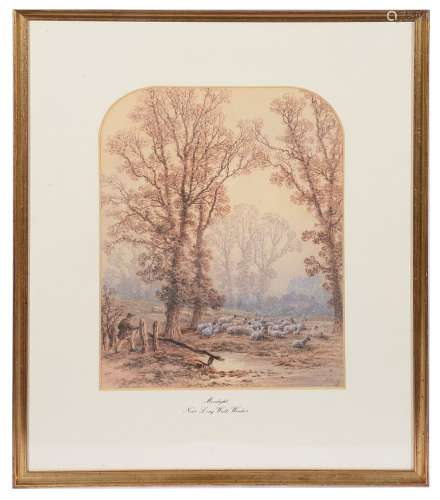 H. Ward, (Brit., 19th c.), 'Moonlight, near the Long Walk, W...