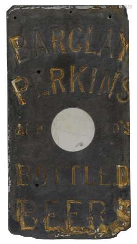 An early 20th c. engraved slate advertisement for Barclay Pe...