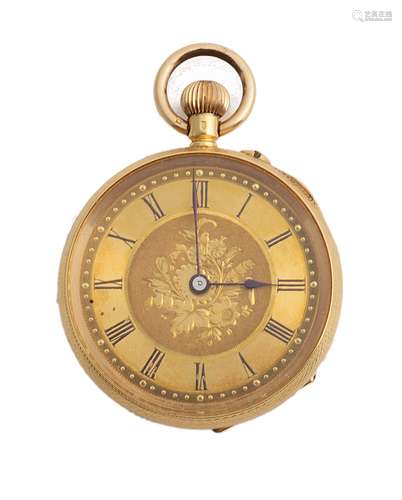 An 18K gold cased ladies open face pocket watch by Camerer K...