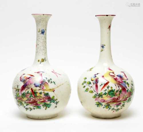 Pair Bow bottle vases