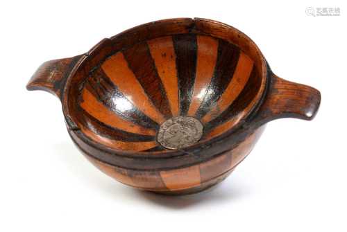 An 18th Century Scottish staved wooden quaich.