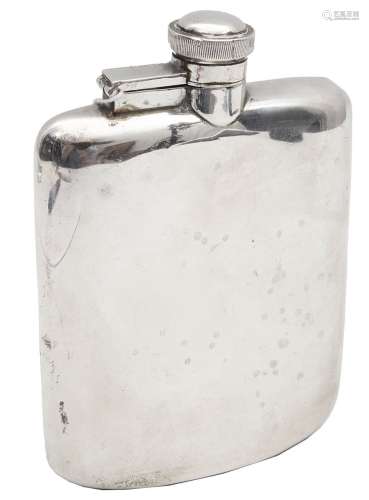 A George VI silver hip flask,