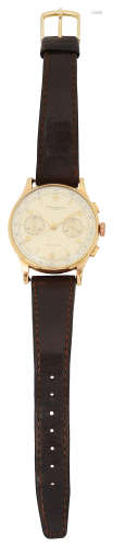An 18ct gold Chronograph Suisse Gentleman's wristwatch