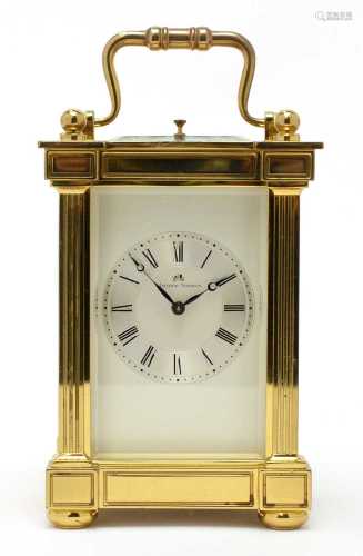 Brass cased carriage clock by Matthew Norman
