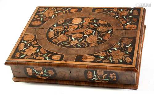 19th Century Dutch marquetry and oyster veneered lace box