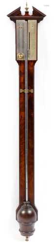 19th Century mahogany stick barometer