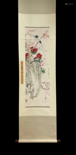 A Tian shiguang's flowers and birds painting