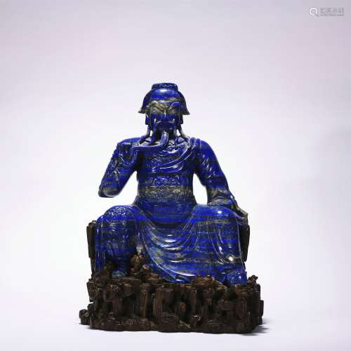 A lapis lazuli statue