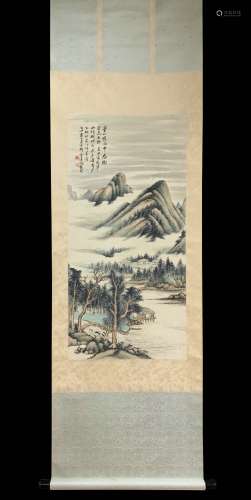 A Feng chaoran's landscape painting