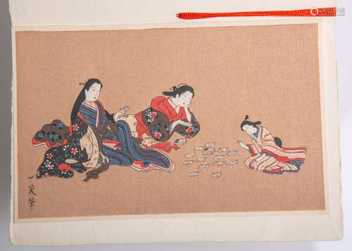 Unbekannter Künstler (Japan, Alter unbekannt), 3 Geishas bei...