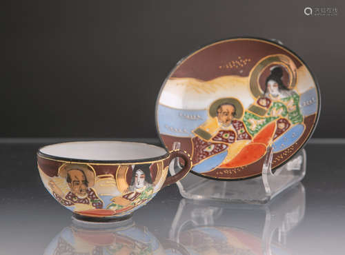 Teetasse (China), polychrome Bemalung.