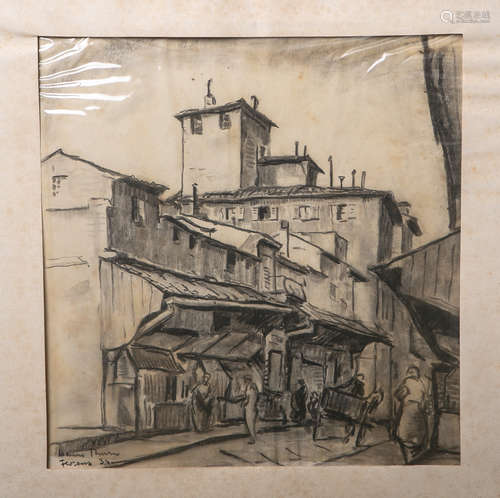 Thurn, Hanns (1889 - 1963), Marktstraße in Florenz