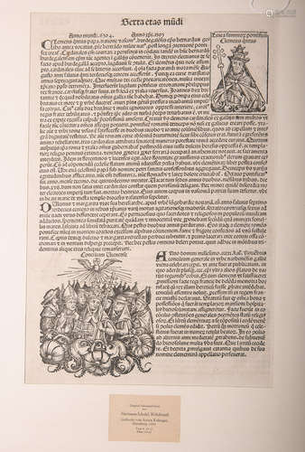 Schedel, Hartmann (ca. 1434 - 1519), Original Inkunabel-Seit...