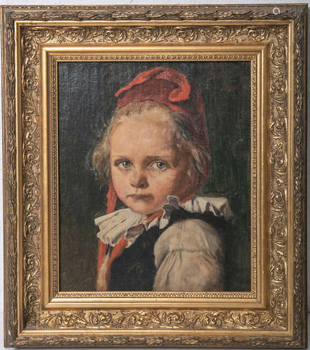 Bantzer, Carl (1857 - 1941), Portrait eines kleinen Mädchens