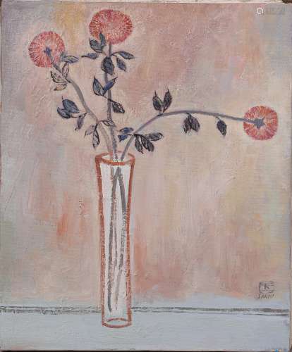 常玉花卉油画（lot073-085为同一藏家藏）油画内框