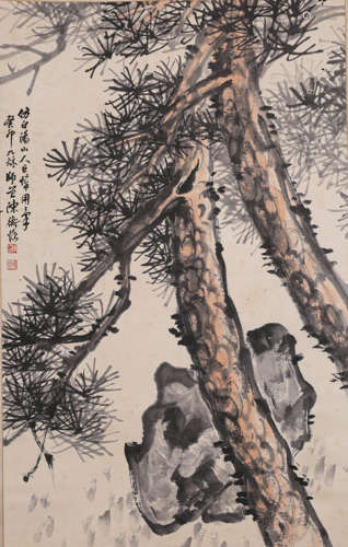 陈师曾松树纸本立轴