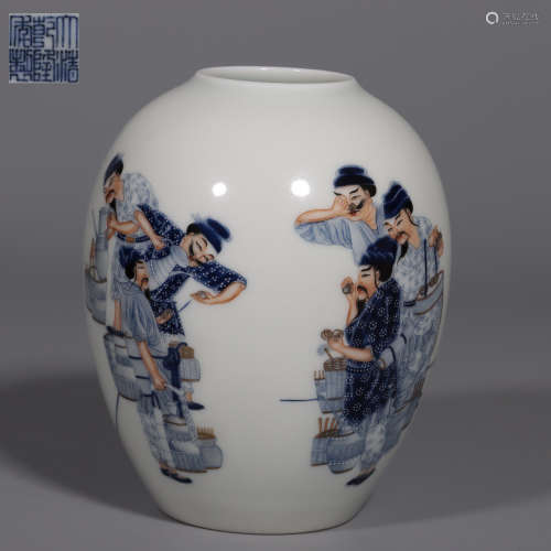 pair of chinese doucai porcelain vases