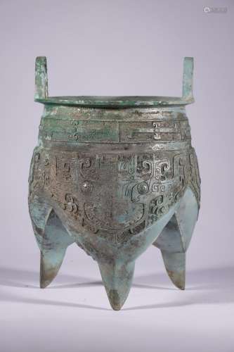chinese bronze tripod vessel