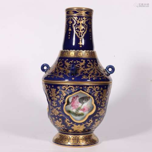 chinese blue-ground porcelain vase