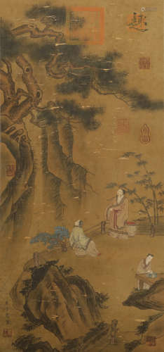 Sui Dynasty - Zhan Ziqian Matsushita Koshi Silk shaft