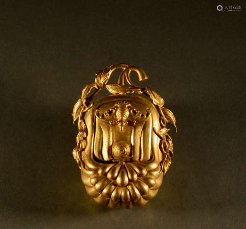 Ming Dynasty - bronze gilt box
