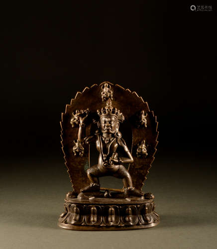 Partial silver inlaid Buddha of the 11th century