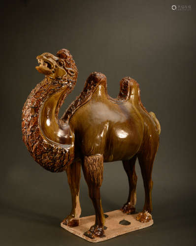 Tang Dynasty - Brown glazed bactrian camel