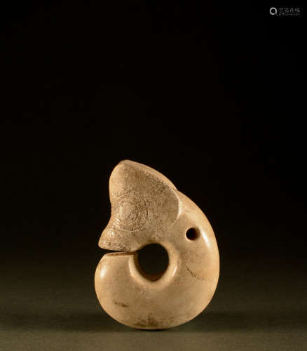 Neolithic Period - Hongshan Culture - Chicken bone white jad...