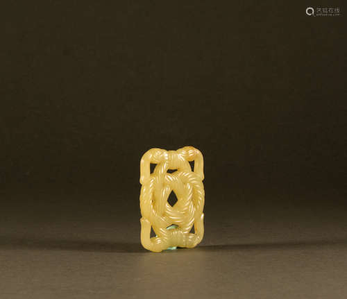 Ming Dynasty - Hetian jade topaz pendant