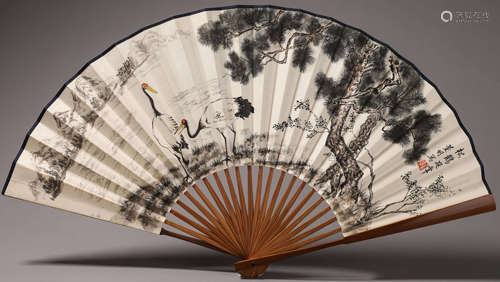 A Chinese fan painting, Dongming mark