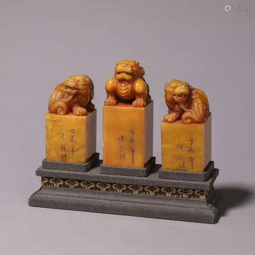 A set of Tianhuang stone beast seals