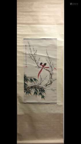 A Yu zhizhen's flowers and birds painting