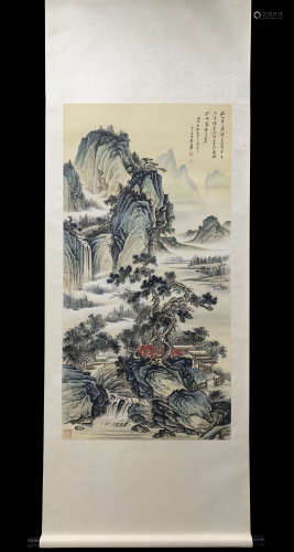 A Zhang daqain's landscape painting