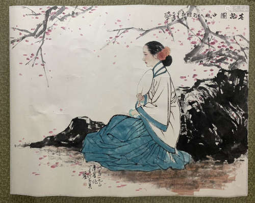 A He jiaying's figure painting(without frame)