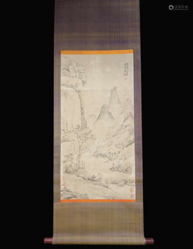A Zhang ren's landscape painting