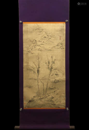 A Zha shibiao's landscape painting