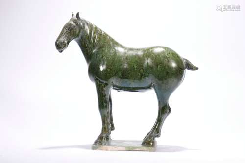 Pferd, grüne Glasur