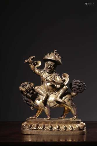 Vajrapani Bodhisattva Statue, vergoldete Bronze