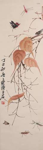 Qi Baishi Insekt und Pflanze