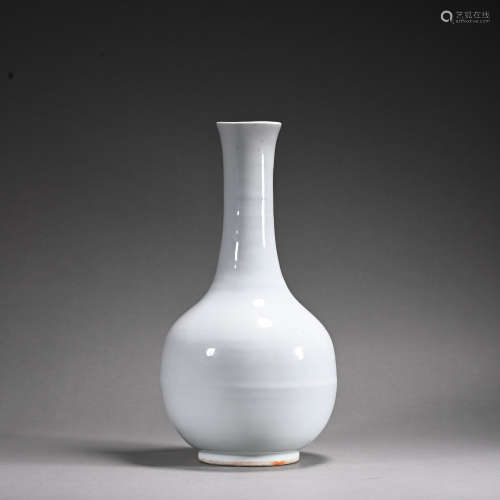 A white glazed vase